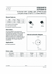 DataSheet STB35NF10 pdf